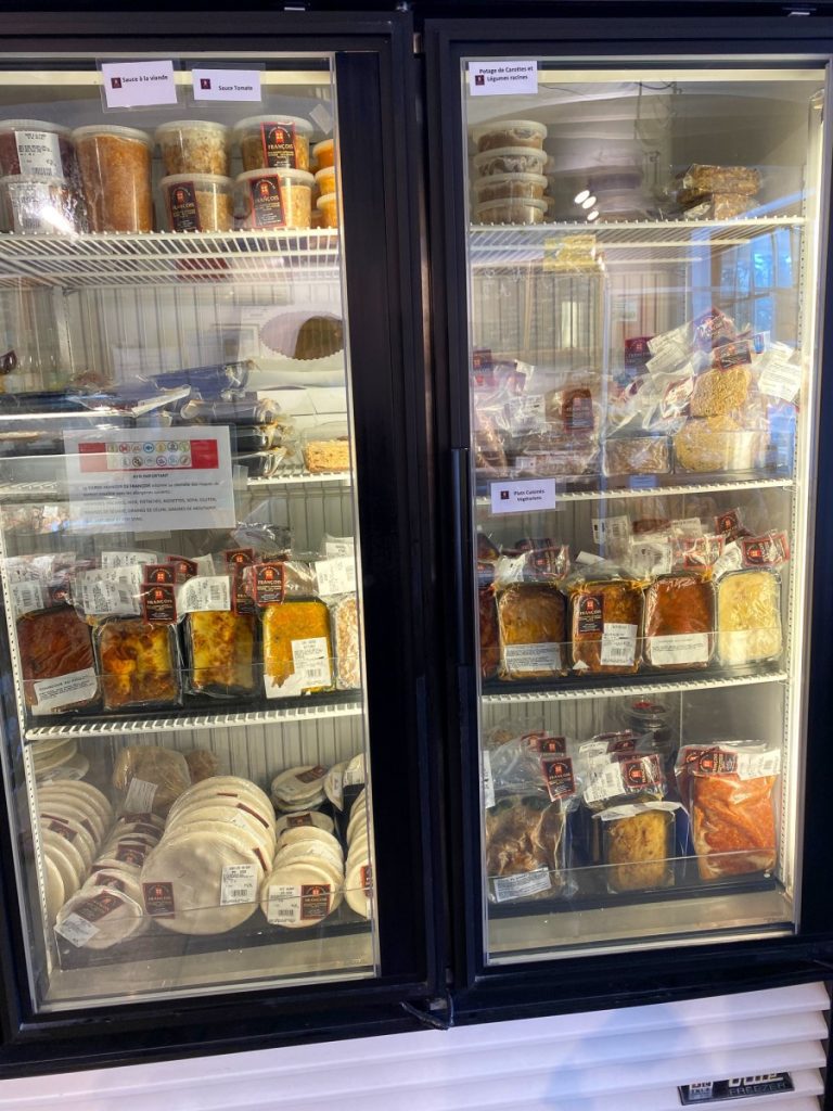 Produits préparés à la boutique du Garde-Manger de François.