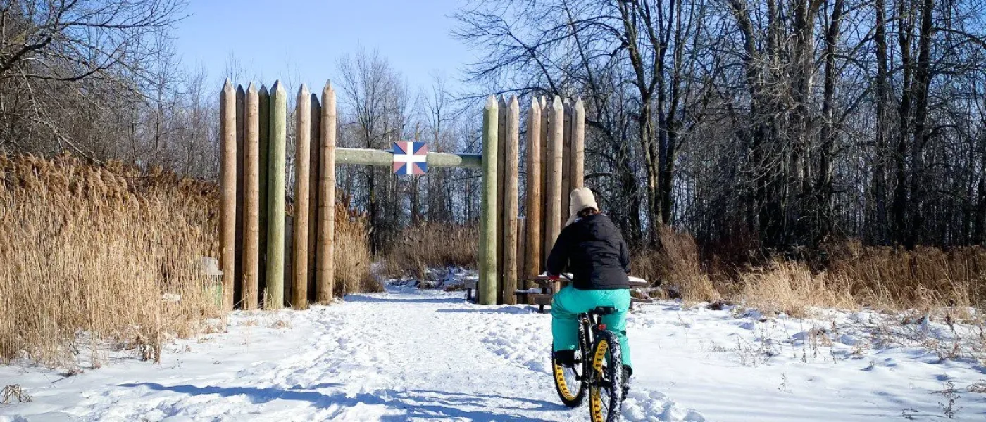 Fatbike au Fort Sainte-Thérèse à Carignan.